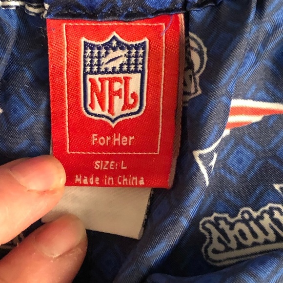 NFL New England Patriots size large blue silky lounge pants - Picture 11 of 12